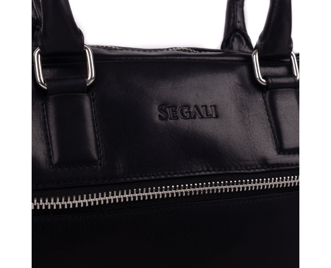 Pánska taška kožená SEGALI 7128 SE čierna