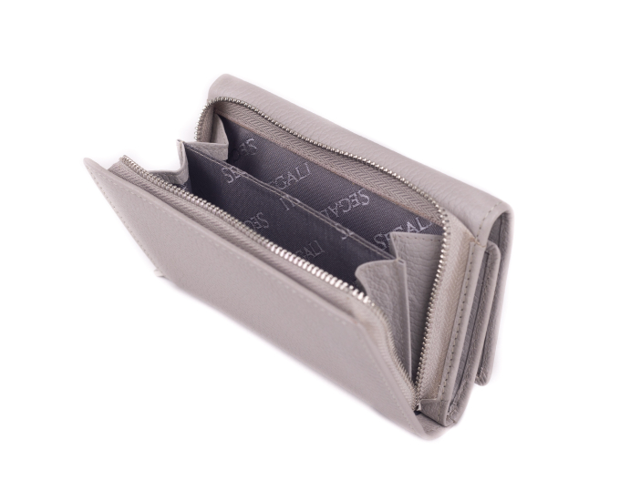 Dámska peňaženka kožená SEGALI 7074 sivá