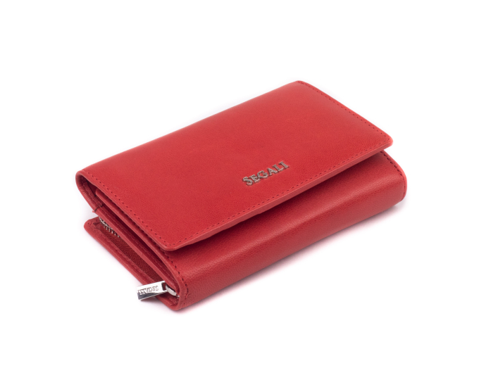 Dámska peňaženka kožená SEGALI 7074 S červená