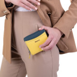 Dámska peňaženka kožená SEGALI 7544 B pastel žltá/rain storm