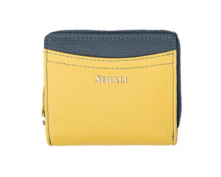 Dámska peňaženka kožená SEGALI 7544 B pastel žltá/rain storm