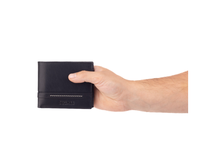Pánska peňaženka kožená SEGALI 1043 čierna