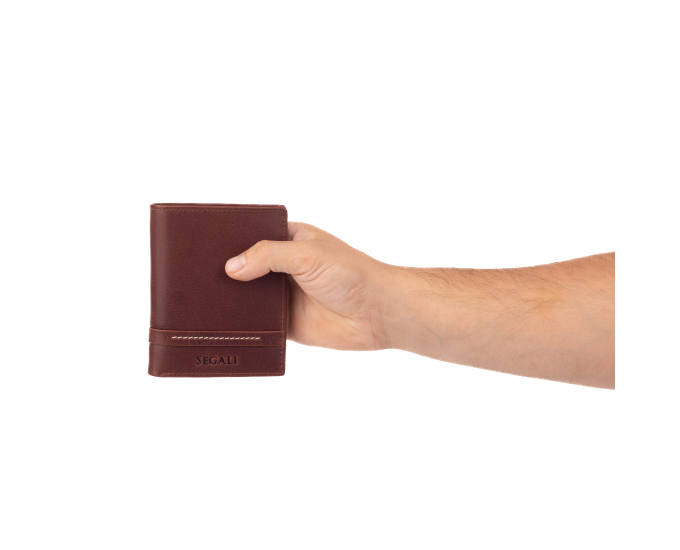 Pánska peňaženka kožená SEGALI 947 hnedá