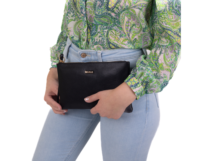 Kabelka etue kožená SEGALI 50520 čierna