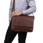 Pánská kožená taška SEGALI 25581 hnědá