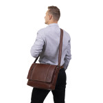 Pánská kožená taška SEGALI 25581 hnědá