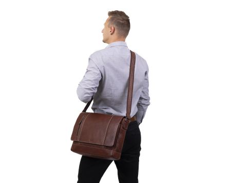 Pánská kožená taška SEGALI 25581 hnědá