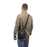 Pánský kožený crossbag SEGALI 25579 černý
