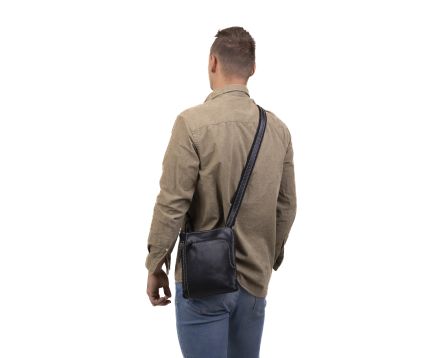 Pánský kožený crossbag SEGALI 25579 černý
