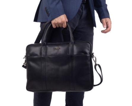 Pánská kožená taška SEGALI 7009 černá s popruhem