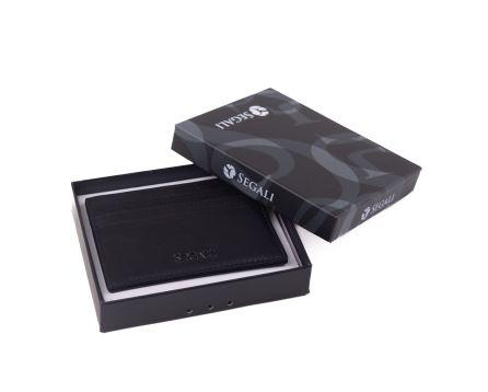 Kožená dokladovka SEGALI 19 čierna