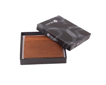 Kožená dokladovka SEGALI 19 koňak