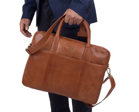 Pánska kožená taška SEGALI 7009 koňak