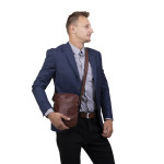Pánský kožený crossbag SEGALI 25578 hnědý