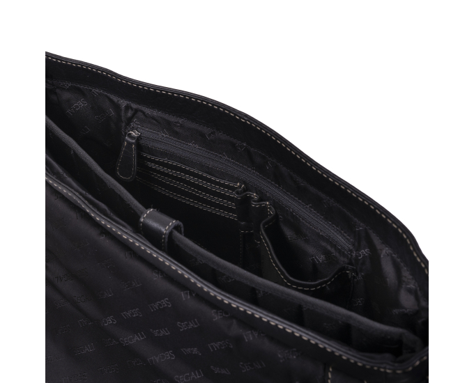 Pánská kožená taška SEGALI 25581 černá